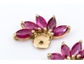 14k Yellow Gold Striking Cluster Earrings Jackets