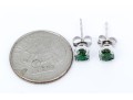 10k White Gold Pretty Green Moissanite Stud Earrings