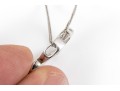 14k White Gold Large Open Diamond Heart Pendant, App. 0.07 TCW, With Chain