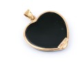 Interesting 14K Heart Form Blue Cherub Cameo Pendant