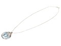 Sterling Silver Box Chain Necklace With Striking Cultured Blister Pearl Pendant