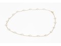 14k Yellow Gold Pretty Cultured White Freshwater Pearl Tin Cup Style Necklace