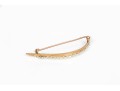 10k Yellow Gold Vintage Seed Pearl Half Moon Brooch