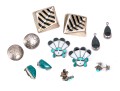 Lot Of Six Assorted Sterling Silver Southwestern Earrings And One Pair Of Jackets