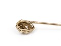 14k Yellow Gold Collection Of Three Vintage Stick Pins, Diamond And Cultured Pearl Motifs