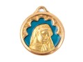 Elegant 18K French Medallion And Enamel Pendant