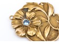 14k Yellow Gold Lovely Vintage Art Nouveau Style Floral Necklace Center, Without Chain