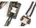 Lot Of Striking Assorted Southwestern Motif Bolero Necklaces, Leather Cords