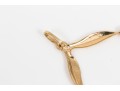 14k Yellow Gold  Retro Charm Holder Pendant