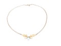 Sterling Silver Fabulous Chain Necklace With 14k Alligator, Pink Sapphire And Cultured Pearl Center