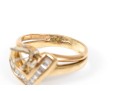 14k Yellow Gold Baguette Diamond 