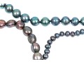 Striking Lot Of Two Cultured Black Freshwater Pearl Necklaces, And Bracelet