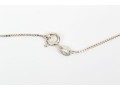 Sterling Silver Box Chain Necklace With Striking Cultured Blister Pearl Pendant