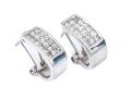 14k White Gold Contemporary Princess Cut Moissanite 