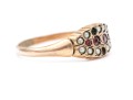 14k Gold Vintage Glass And Seed Pearl Ring, As-is Condition, Size 10