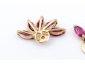 14k Yellow Gold Striking Cluster Earrings Jackets