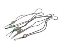 Lot Of Striking Assorted Southwestern Motif Bolero Necklaces, Leather Cords