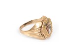 10k Yellow Gold Vintage Ford 500 Club Ring, Size 11