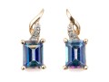 10k Yellow Gold Pretty Mystic Topaz Slight Drop Earrings (UPDATED)
