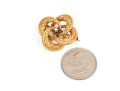 14k Yellow Gold Pretty Antique Knot Motif Brooch, With A Center White Sapphire