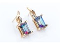 10k Yellow Gold Pretty Mystic Topaz Slight Drop Earrings (UPDATED)