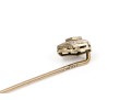 14k Yellow Gold Collection Of Three Vintage Stick Pins, Diamond And Cultured Pearl Motifs