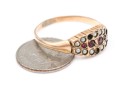 14k Gold Vintage Glass And Seed Pearl Ring, As-is Condition, Size 10