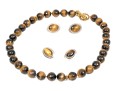 Lot Of Assorted Tigers Eye Jewelry Pieces, Including A Necklace And Two Pairs Of Earrings