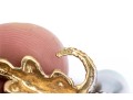 Sterling Silver Fabulous Chain Necklace With 14k Alligator, Pink Sapphire And Cultured Pearl Center