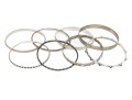 Sterling Silver Lot Of Eight Assorted Slip On Bangle Bracelets, Assorted Styles