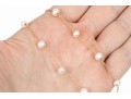 14k Yellow Gold Pretty Cultured White Freshwater Pearl Tin Cup Style Necklace