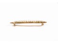 10k Yellow Gold Vintage Seed Pearl Half Moon Brooch
