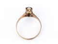 14k Gold Lovely Antique Seed Pearl And Blue Glass Ring, Size 6.5