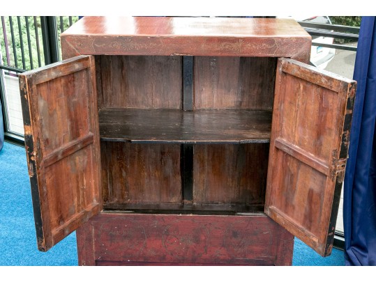 Antique Chinese Shanxi Lacquered Cabinet