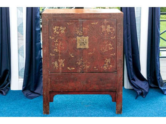 Antique Chinese Shanxi Lacquered Cabinet