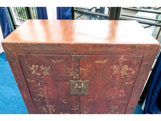 Antique Chinese Shanxi Lacquered Cabinet