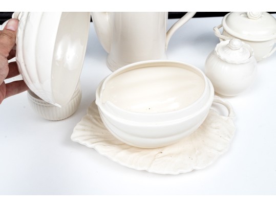 Six Piece Assembled English Hartley Greens & Co. Leeds Pottery 