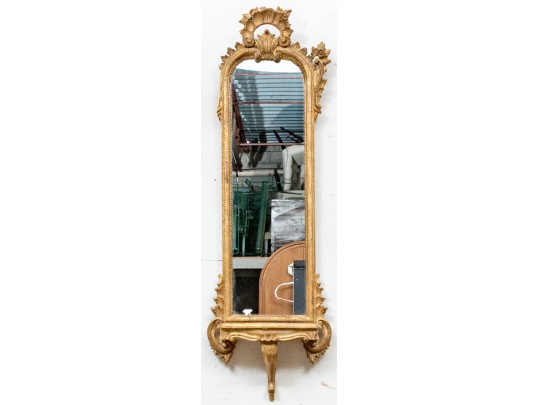 Vintage Carved And Gilt La Barge Venetian Style Mirror With Shelf-  As Is