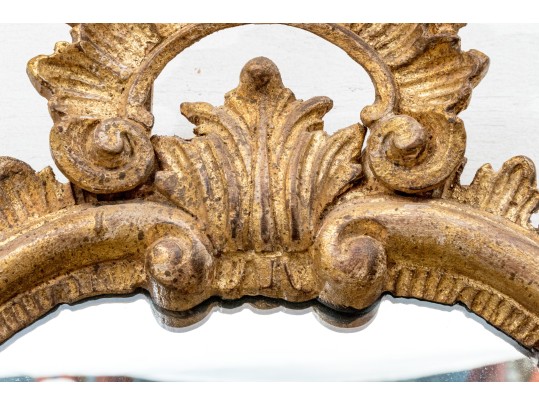 Vintage Carved And Gilt La Barge Venetian Style Mirror With Shelf-  As Is