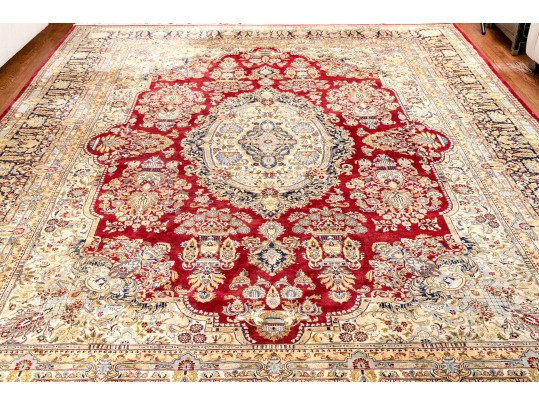 Hand-knotted Wool Carpet, 12'-1