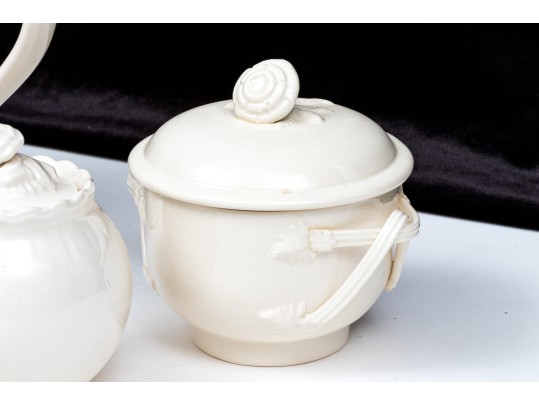 Six Piece Assembled English Hartley Greens & Co. Leeds Pottery 