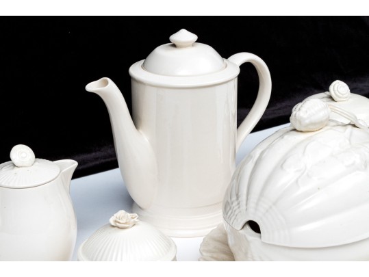 Six Piece Assembled English Hartley Greens & Co. Leeds Pottery 