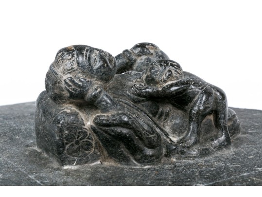 Asian Stone Figural Relief Plaque