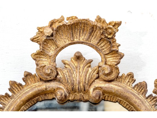 Vintage Carved And Gilt La Barge Venetian Style Mirror With Shelf-  As Is