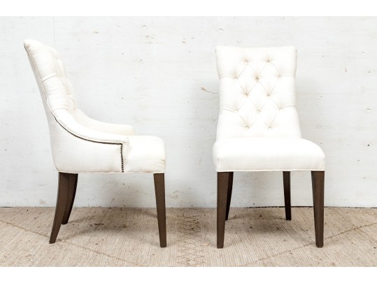Set Of Six Upholstered Dining Chairs