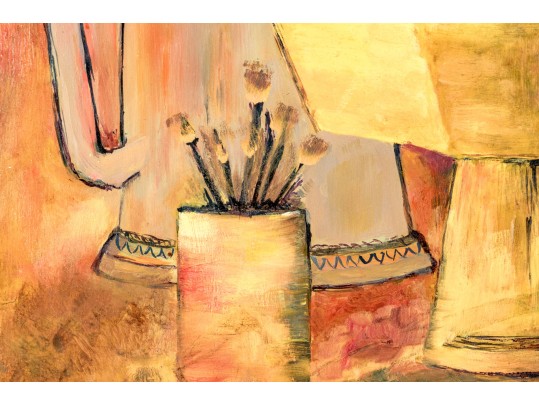 Dorothy Postman Oil On Board, Still Life Scene