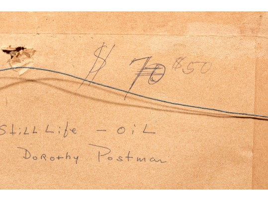 Dorothy Postman Oil On Board, Still Life Scene