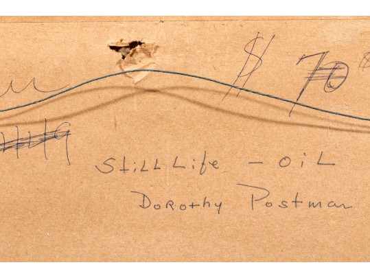 Dorothy Postman Oil On Board, Still Life Scene