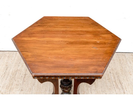 Renaissance Revival Hexagonal Top Occasional Table