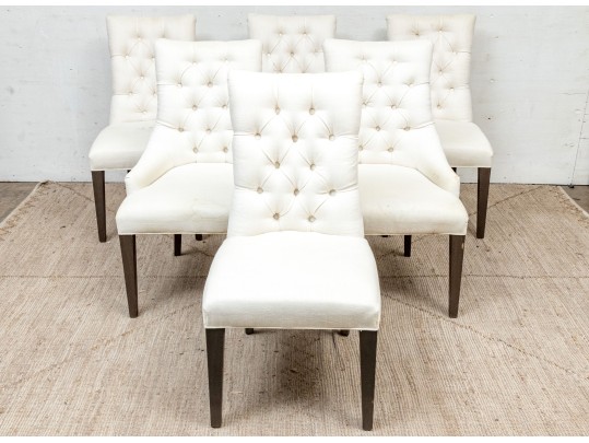 Set Of Six Upholstered Dining Chairs